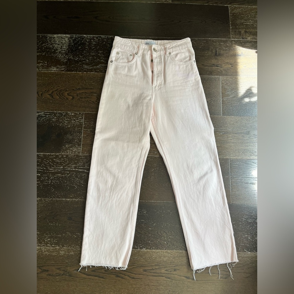 Zara Women's Light Pink Jeans